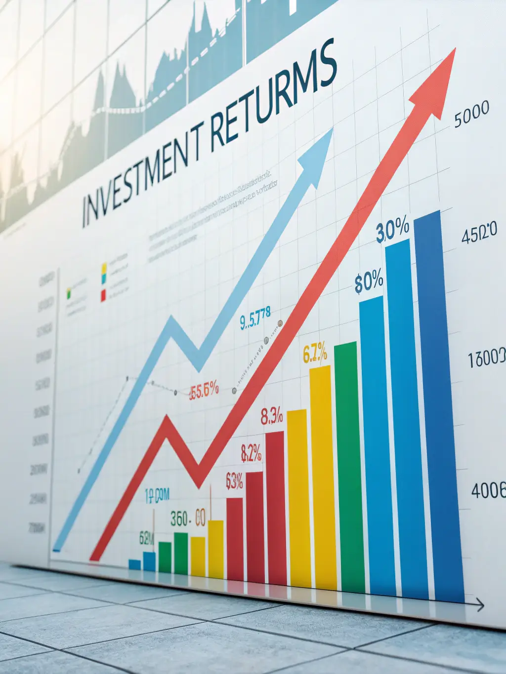 A graph showing investment growth over time, symbolizing effective investment strategies provided by Entravax.